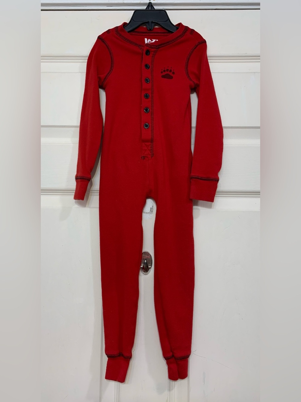 LazyOne Red Bear Bum Flapjack Red Black 2T Pajama Sleeper. 3606